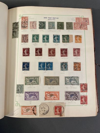 null Set of 7 French stamp albums.
One small unbound album is included.