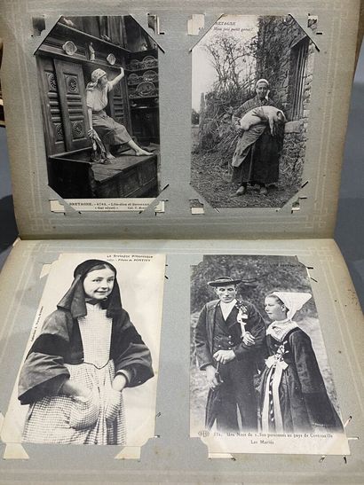 null Set of 9 albums of postcards, folk art, peasantry, local festivals. 
Approx....