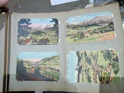 null Set of 3 albums of postcards, including Morocco and various views of French...