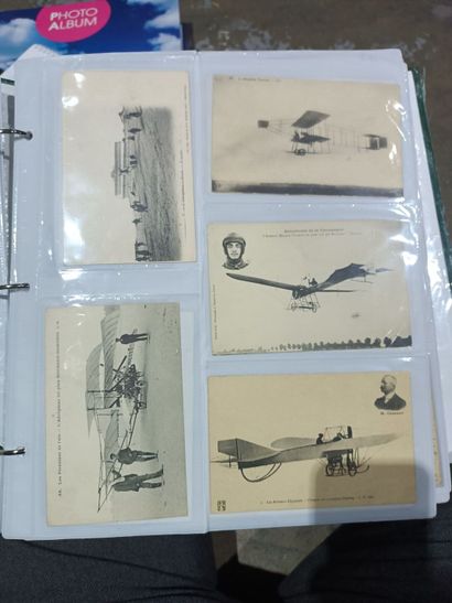 null Set of 3 albums of postcards, mainly folk art, children's views, aviation.
Approx....