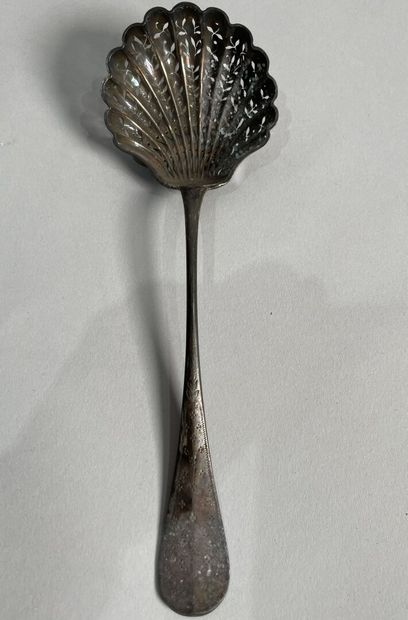 null Silver lot including :
a cup chased with flowers, wheat ears and ribbon,
two...