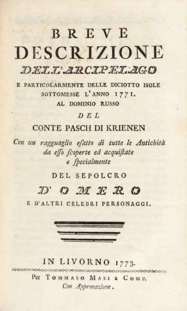 FRIESEMAN, Hendrik Description historique et géographique de l'Archipel, rédigée...