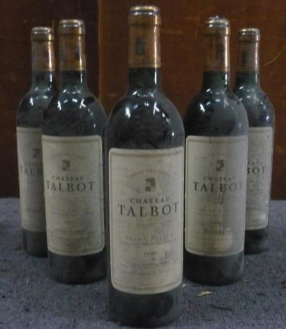 null VINS ET SPIRITUEUX "Chateau Talbot, 1991. Six bouteilles."