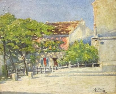 Baubaut Lucien Cabane du lapin agile, 1920. Huile sur toile signée en bas à droi...