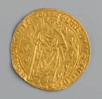 null CHARLES VII (1422-1461). Royal d'or. Poitiers (point 8ème). Dy. 455, L. 459)....