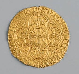 null CHARLES VII (1422-1461). Royal d'or. Poitiers (point 8ème). Dy. 455, L. 459)....