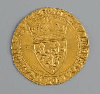 null CHARLES VI (1380-1422). Écu d'or à la couronne. 2ème ém. (Dy. 369A, L. 378)....