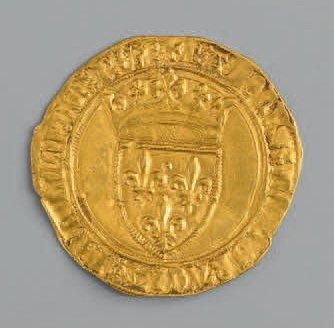 null Écu d'or à la couronne. 2ème ém. (Dy. 369A, L. 378). 3,33 g. Tranche irrégulière....