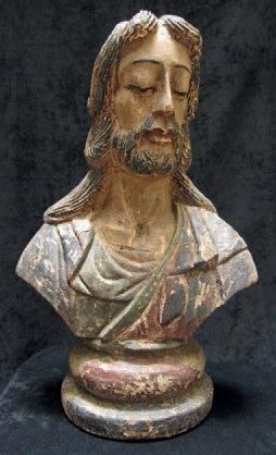 null Christ dans le goût Roman Bois sculpté et peint, h.: 62 cm