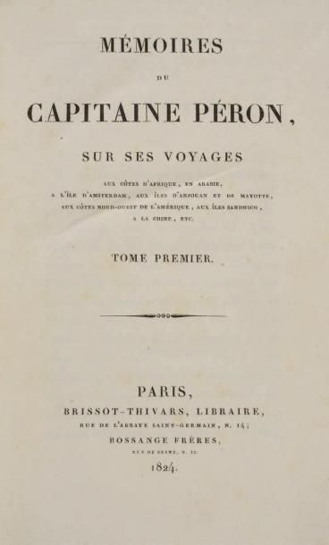 PERON, Pierre-François Mémoires du Capitaine Péron, sur ses voyages aux côtes d'Afrique,...