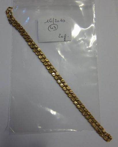 null Petit collier en or jaune articulé.Longueur: 48,5 cm Poids: 20 grs