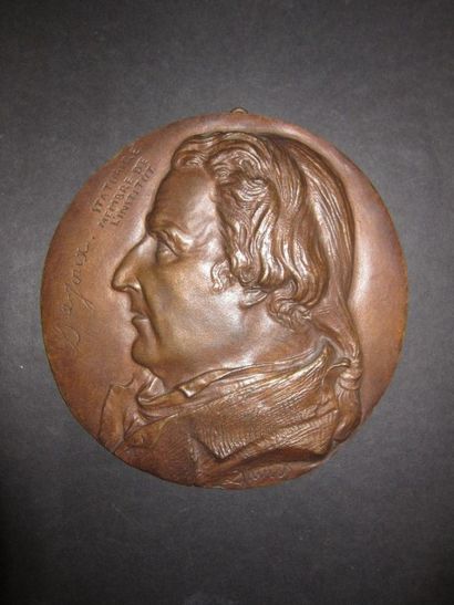 Pierre-Jean DAVID d'ANGERS (1788-1856) Claude DEJOUX (1732-1816) Sculpteur Médaillon...