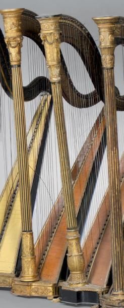 null Harpe de NADERMAN Porte la marque au fer en haut de la table d'harmonie: «Naderman...