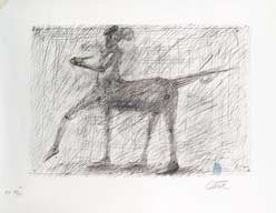 César (1921-1998) Centaure. Lithographie, 55,5 x 75,5 cm, signée deux fois, numérotée...