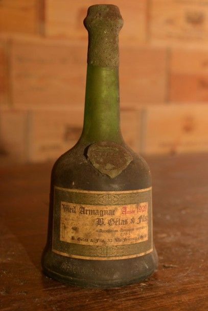 null 1 Bouteille Vieil Armagnac 1929 Gelas & Fils, niveau: légèrement bas, étiquette...