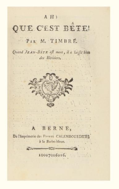 [DAILLANT DE LA TOUCHE, M.] Éloge de Molière par M. D.***. Paris, Prault, 1771. In-8,...