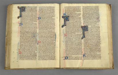 null MANUSCRIT] - BIBLE - Manuscrit sur peau de vélin. Bible parisienne de la fin...