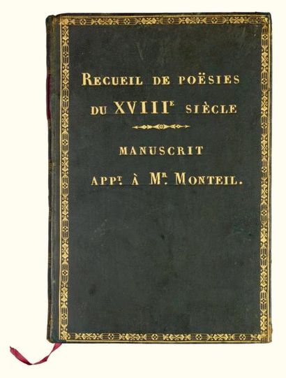 null [MANUSCRIT] - VOLTAIRE - Recueil de poësies du XVIIIe siècle. Manuscrit appt....