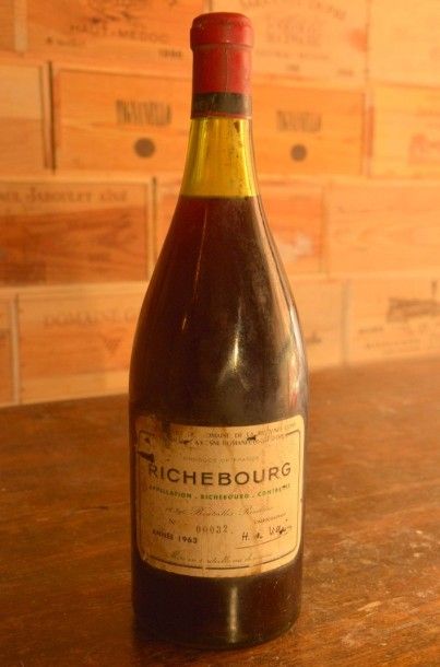 null 1 Magnum Richebourg 1963 Domaine de la Romanée-Conti, niveau: 4,3 cm, étiquette...