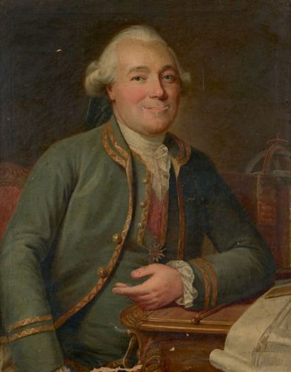 Ecole Française du XVIIIème siècle Portrait de Monsieur de La Tour Huile sur toile....
