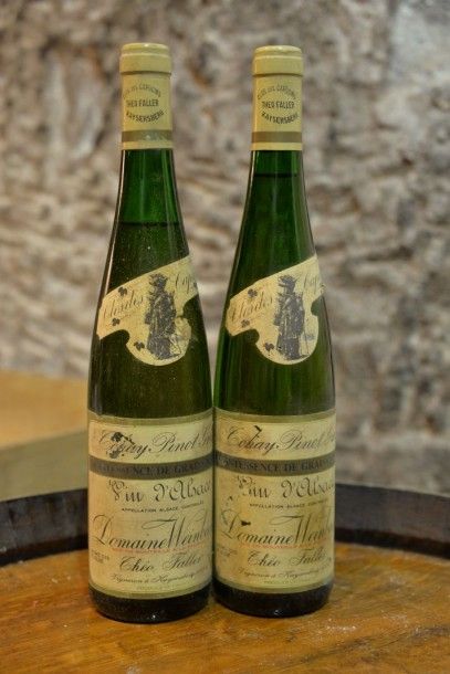 null 2 Bouteilles Alsace Pinot Gris ?Quintescence de Grains Nobles? 1986 Domaine...