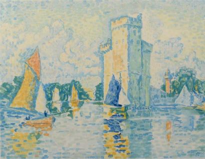 Paul SIGNAC (1863-1935) et Jacques VILLON (1875-1963) Le Port de la Rochelle, 1925...