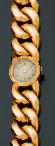 Montre bracelet de dame en or jaune 18K (750°/00)....