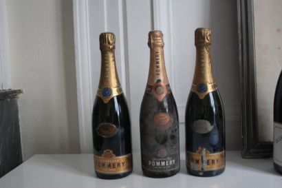 null 3 Bouteilles 2 Bouteilles: Champagne Pommery brut vintage 1985, une étiquette...