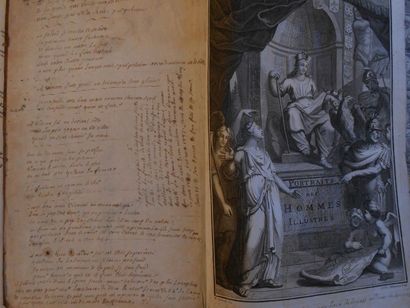 null "Portrait des Hommes illustres" Un volume in folio: Premier portrait Carolus...