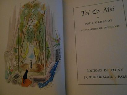 Paul GÉRALDY "Toi et moi", Illustrations de DIGNIMONT, exemplaire n° 517, éd de Cluny...