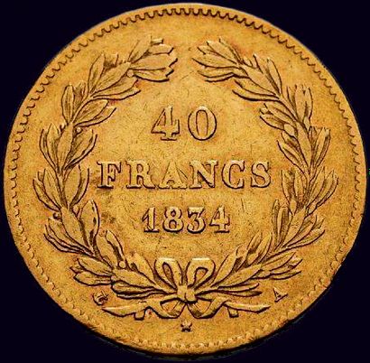 null Louis-Philippe (1830-1848).
40 francs 1834 Paris.
TB