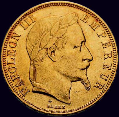 50 Francs tête laurée 1866 Paris.
TTB à ...