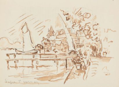Paul SIGNAC (1863-1935) 
Illustrations pour les «Mémoires d'un touriste» de Stendhal...