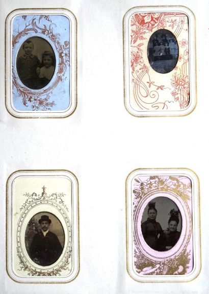  American Tintypists Album de cartes de visite américaines, USA, années 1860. Cent...