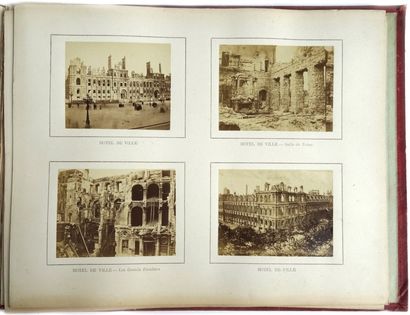 H. de Bleignerie et E. Dangin Paris incendié, 1871.
Album historique, 20 épreuves...