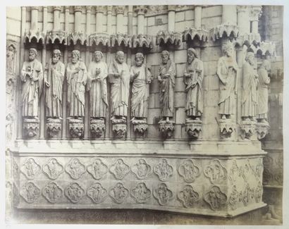 BISSON Frères Cathédrale d'Amiens, vers 1855. Quatre (4) épreuves albuminées, 460x360,...