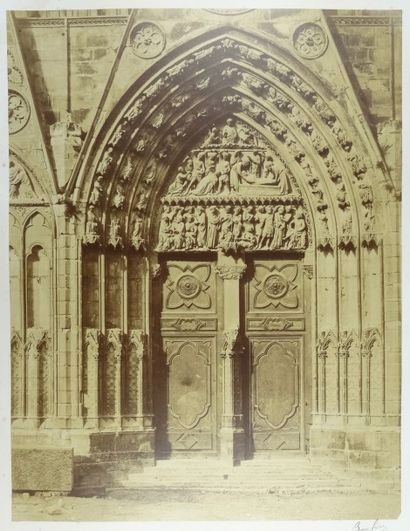 BISSON Frères Architectures gothiques, quatre (4) épreuves albuminées, 450x310, 445x365,...
