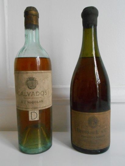 null 2 bouteilles de Calvados : 

1 bouteille des Etablissments Nicolas (bas épaule)

1...