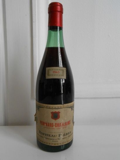 null 1 bouteille Pommard-Chanlains 1943 Ropiteau Frères

Niveau : haute épaule, étiquette...