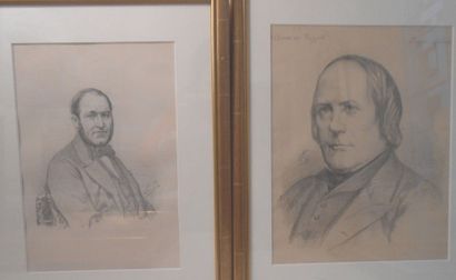 Edme PENAUILLE (1840-1871) 

-"Portrait d'Haussmann"

Crayon, signé en bas à droite

27...