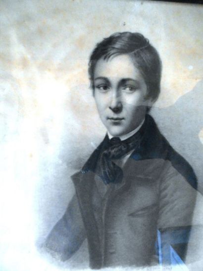 J. COLOMBET 

"Paul Aguet à 16 ans"

Dessin, daté le 7 janvier 1848

36 x 31 cm

On...