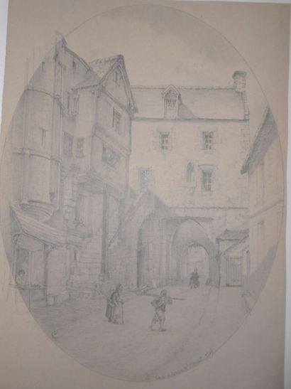 Ecole française de la deuxième moitié du XIX° siècle 

Lot de 14 dessins : "Esemble...