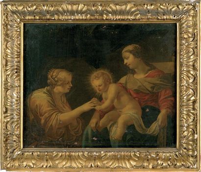 BLANCHARD Jacques (1600-1638) Atelier de Le mariage mystique de Sainte Catherine...