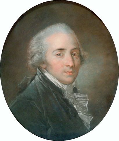 HOIN Claude (Dijon, 1750-1817) "Portrait présumé du frère de l'artiste". Pastel signé...