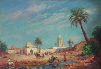 null Léon GIORDANO DI PALMA (1866- ?)

"Abords d'une ville arabe"

Huile sur toile,...
