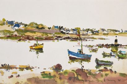 null Henri DAVY (1913-1988) : 2 aquarelles

-"En Bretagne"

Aquarelle sur papier...