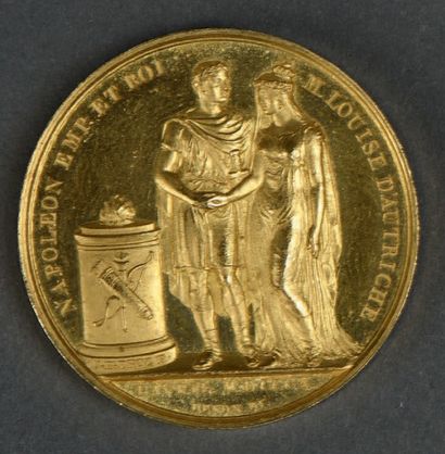 null Médaille en or émise en commémoration du mariage de Napoléon Ier et de Marie-louise...