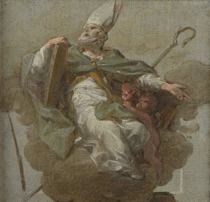 Attribué à Ramon BAYEU (1746-1793) 
Saint Augustin
Toile.
18,5 x 20 cm
Provenance:
Collection...