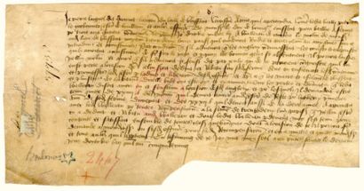 null CHARTES DU XIVe siècle.
3 chartes sur le Boulonnais: — 31 octobre 1455; 1 page...