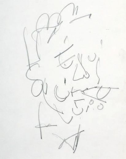 GEN PAUL (1895-1975) 
Le Flûtiste, c. 1970
Crayon papier, non signé.
Dim. à vue:...